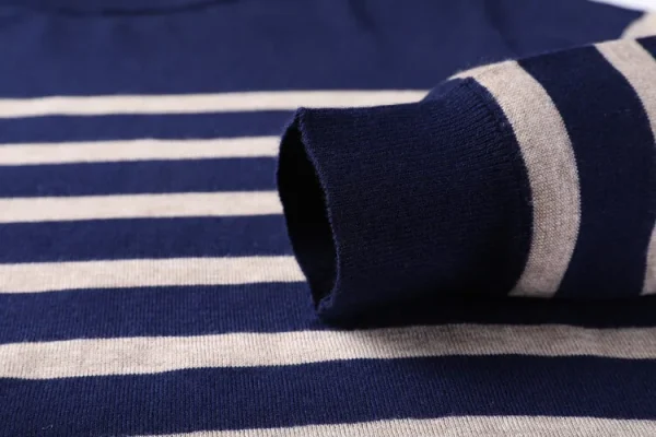 Superior Business Casual Knitted Sweater with Stripes at the O-neck. Youth Cozy Warm Sweater for Autumn.Stretchable - Image 9