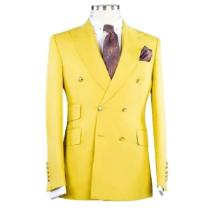Tuxedos, two-piece jacket pants, double-breasted, peak-lapel, regular-length, formal wedding suits for men