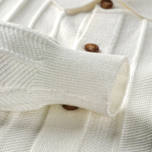 Men's Solid Color, Single-Breasted, Striped Cardigan, Premium Warm Fall/Winter Sweater - Image 3