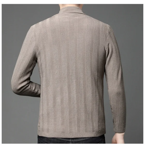 Superior Men's Knitted Sweater, Spring and Fall Knitted Cardigan, Everyday Use, Stylish Travel Coat - Image 3