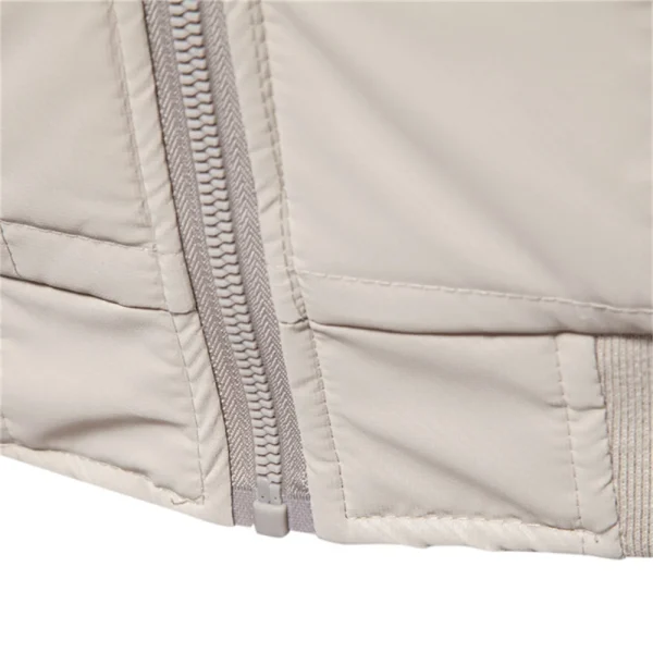 Men's Fashion Jacket Coat with Patchwork Plaid Stand Collar and Thick Fleece Lining for Winter Warmth - Image 4