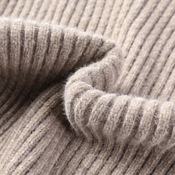 Men's Slim Fit Turtleneck Business Casual Fashion Sweater Knitwear Chenille, Long Sleeved Pullover with Thickened Turtleneck - Image 5
