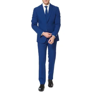 Slim-fitting blue suits for men Notch Lapel Skinny Two-Piece Outfits with a Single Breast Casual Workwear for the Office Men's Terno Blazer Costume