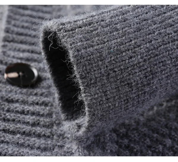 A trendy long-sleeved cardigan with a half-high collar, this new men's knitted sweater has retro twist. - Image 16