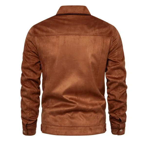 Men's Fashion Luxury Casual Turn-down Collar Jacket in 2025 New Autumn/Winter Suede Leather - Image 2