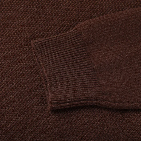 Men's solid color sweater, stretchy and warm for autumn, suitable for business casual daily commute. - Image 5