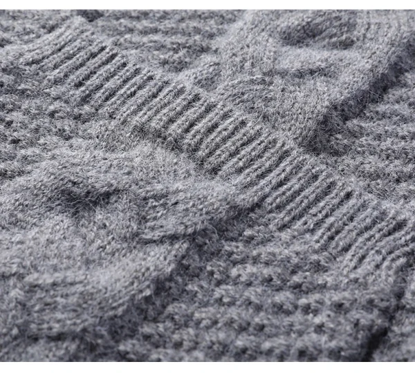 A trendy long-sleeved cardigan with a half-high collar, this new men's knitted sweater has retro twist. - Image 17