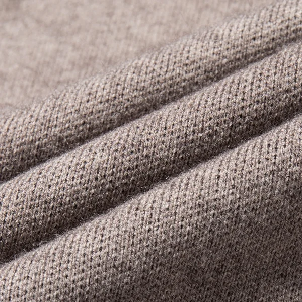 Warm, long-sleeved, solid-colored, half-zip men's pullover sweater with a half-high collar for fall and winter. - Image 16