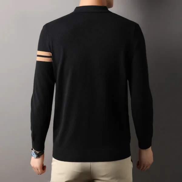 Premium men's long-sleeved, warm sweater for the fall, pullover for everyday wear, and stretchable - Image 2