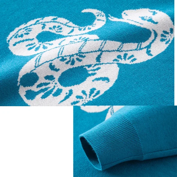 The O-neck Superior Quality Thick and Warm Men's Printed Sweater for Autumn and Winter 2025. - Image 4