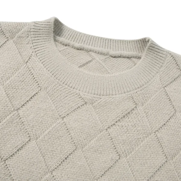 Grid of Solid Colors Premium Men's Warm Bottomed Pullover Sweater with a Loose Casual O-neck for Fall and Winter. - Image 21