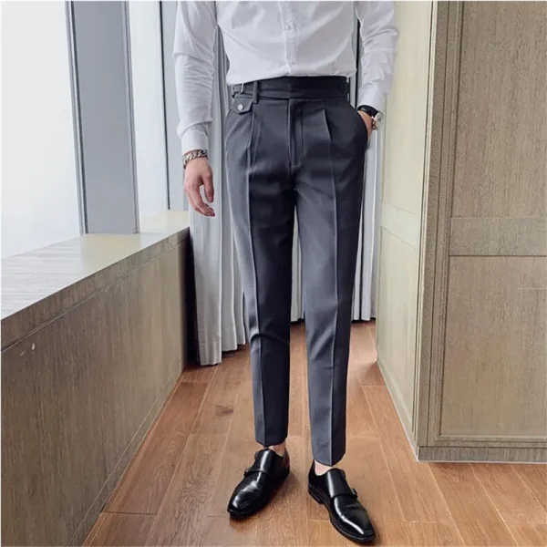 Superior White Wedding Dress Trousers Men's Business Suit Trousers Casual Slim Fit Formal Trousers Pantalon Costume - Image 3