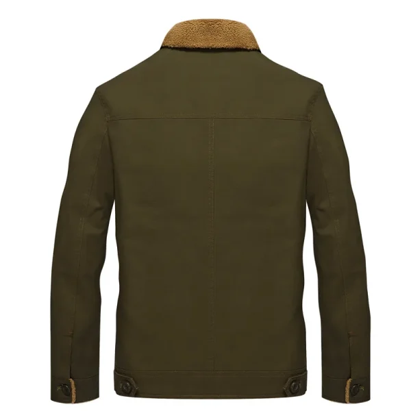 Men's Army Tactical Fleece Jackets in 2025 Air Force Pilot MA1 Jacket Warm Male Fur Collar - Image 2