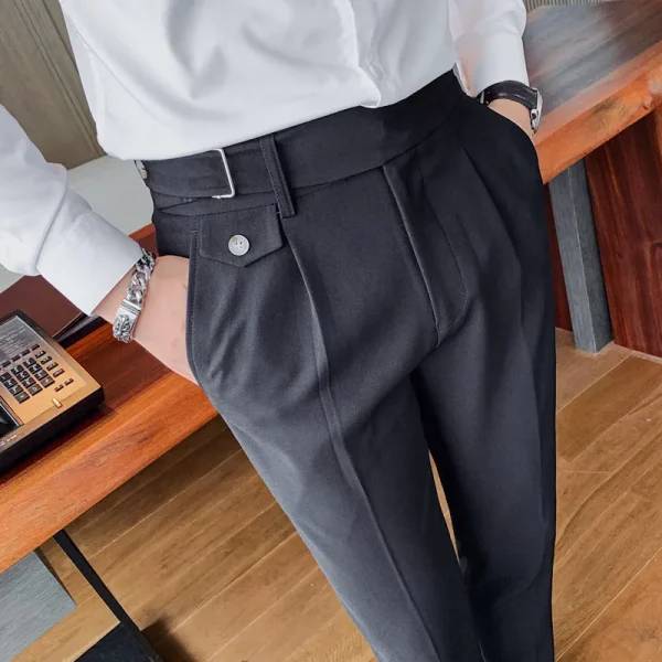Superior White Wedding Dress Trousers Men's Business Suit Trousers Casual Slim Fit Formal Trousers Pantalon Costume - Image 2