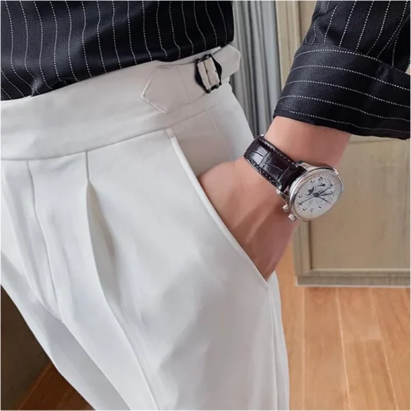 Superior White Wedding Dress Trousers Men's Business Suit Trousers Casual Slim Fit Formal Trousers Pantalon Costume - Image 5