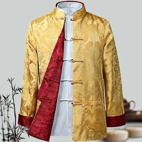 Kung Fu Coats Chinese Styling New Dragon Year Shirt Traditional Chinese Clothing Jackets: Tang Suit Jacket Clothing for Men by Hanfu - Image 3