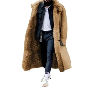 Solid Autumn/Winter Color with Long Sleeves, Frosted Velvet Lapel, and Thickened Overcoat to Overcome Cotton-Padded Cloth