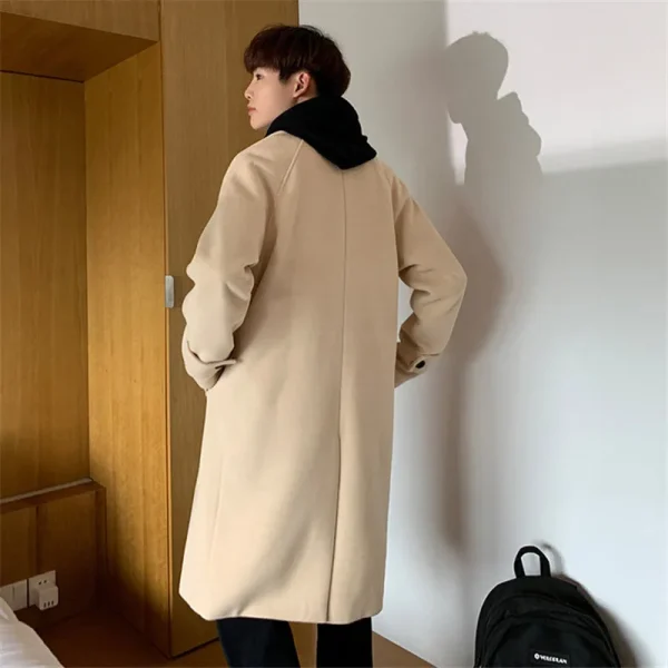 2025 Men's Japanese Streetwear Jackets, Korean Fashion Winter Jackets, Wool Coats, and Oversized Harajuku Overcoats - Image 5
