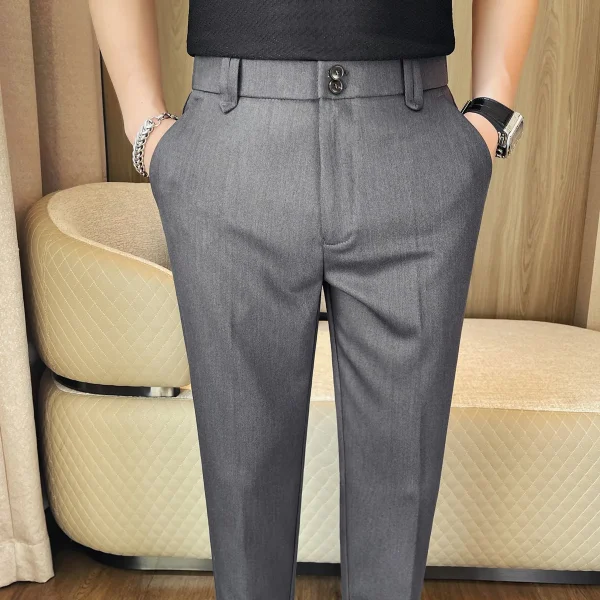 Men's New Tapered Pants, Business Formal Wear, Fashion and Young Casual Pants, Non-Ironing All-Matching - Image 4