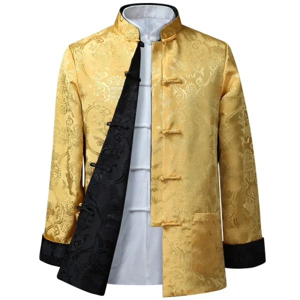 Kung Fu Coats Chinese Styling New Dragon Year Shirt Traditional Chinese Clothing Jackets: Tang Suit Jacket Clothing for Men by Hanfu - Image 2