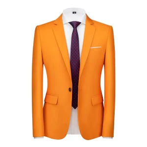 Men's Candy Colors Slim Blazer Jacket for Business, Social Club, Office, Casual, and Tuxedo Wear