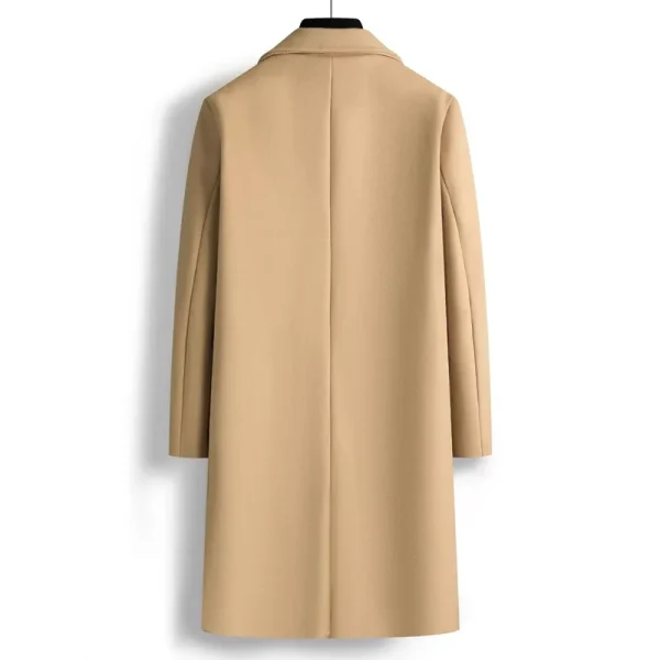 Men's Double Breasted Solid Color Business Casual Mid-Length Outwear Men's England Style Trench, New Autumn/Winter - Image 2