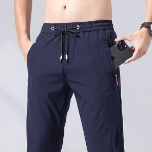 Long pants for men that are comfortable, have a drawstring waist, come in a variety of colors, are lightweight, and are long-lasting for daily use