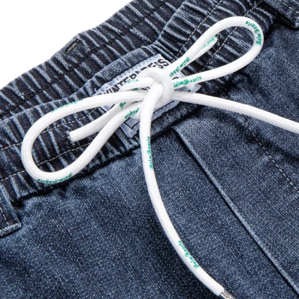 Comfortable Cotton Blend Jeans for Men with an Elastic Waistband: Casual Fit, Sturdy Denim, Ideal for Daily Wear - Image 3
