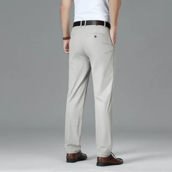 Solid Color Business Casual Men's Straight-leg Trousers, Adaptable Formal Fitted Pants for Everyday Work. Summer of 2025 - Image 2