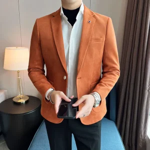 High Quality Suede Suit Jacket Men Luxury Business Slim Fi Casual Blazer Formal Social Party Wedding Tuxedo Men's clothing 4XL-M