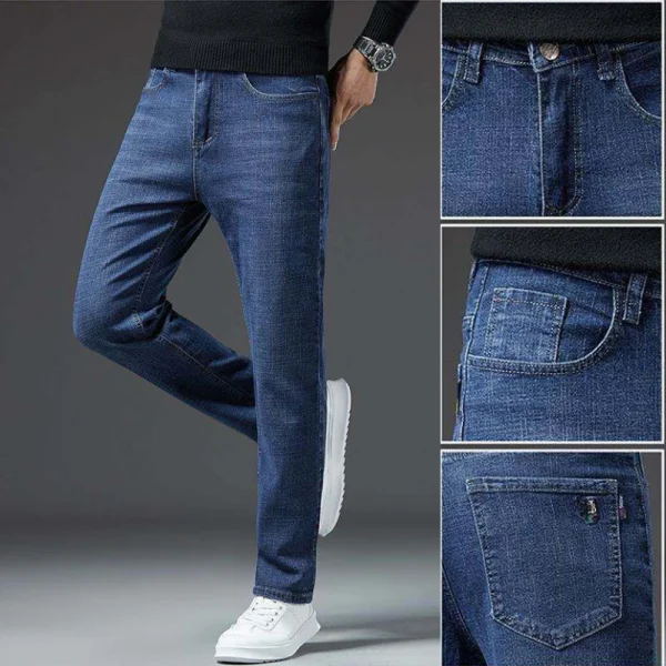 New Arrival: Classic Fit Jeans and a Stretchable Solid Color Straight Long-Sleeve Shirt for Spring 2025 - Image 2