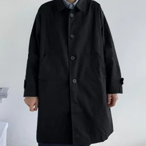 Men's Wear 2022 Autumn Fashion: Trendy Long Coat Loose Overcoat Handsome Casual Windbreak New Single Breasted Trench Clothes