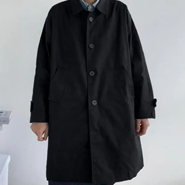 Men's Wear 2022 Autumn Fashion: Trendy Long Coat Loose Overcoat Handsome Casual Windbreak New Single Breasted Trench Clothes