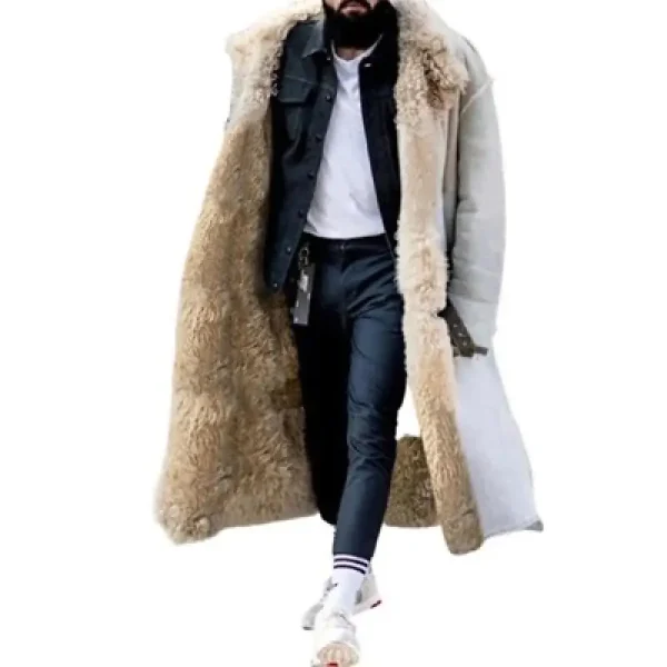 Solid Autumn/Winter Color with Long Sleeves, Frosted Velvet Lapel, and Thickened Overcoat to Overcome Cotton-Padded Cloth - Image 4