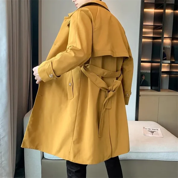 Men's Korean-style turn-down collar, business casual, windbreaker, and long-sleeved, youthful coat for spring and autumn - Image 6