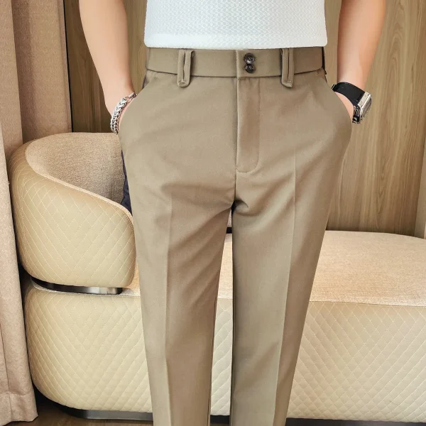 Men's New Tapered Pants, Business Formal Wear, Fashion and Young Casual Pants, Non-Ironing All-Matching - Image 3