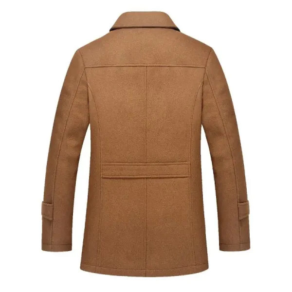 Men's Casual Warm Outerwear Jacket & Coat, New Winter Wool Slim Fit Jackets, Men's Pea Coat - Image 5