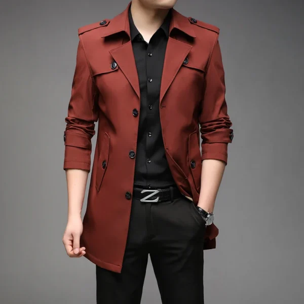 Men's Casual Outerwear Jackets, Windbreaker Brand, Long Trench Coats, and New Spring Fashion England Style Clothing 2025
