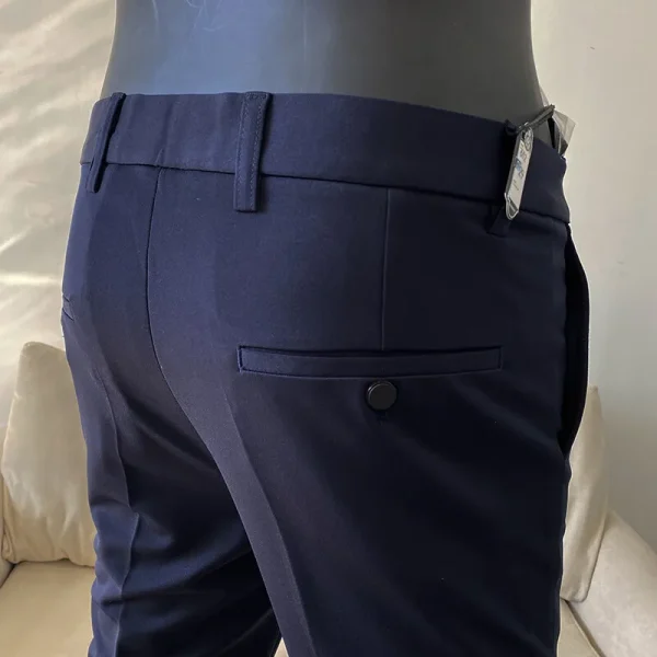 Formal Stretch Slim Fit Suit Trousers for Men, Fashion Men's Casual Business Solid Color Social Office Pantalone, Spring 2025 - Image 5