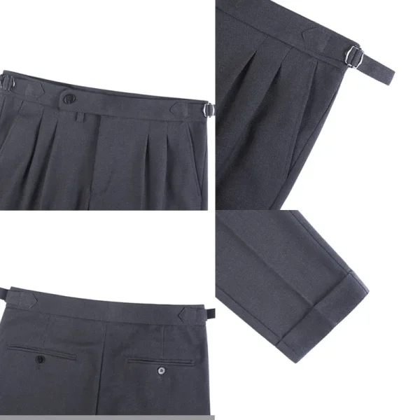 Fashionable Youth Dress Trousers, New Solid Color Versatile Slim-fit Trousers for Men, Naples Straight-leg Trousers - Image 5